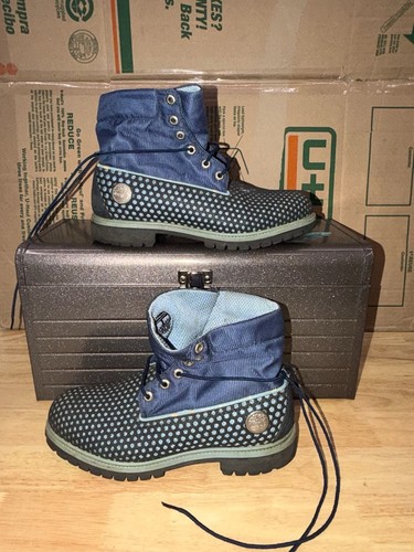 Timberland roll top boots blue - timberland,