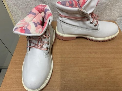 Timberland white leather boots - white,