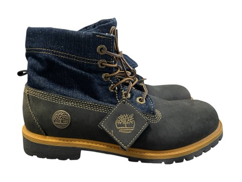 Timberland leather denim boots - denim,